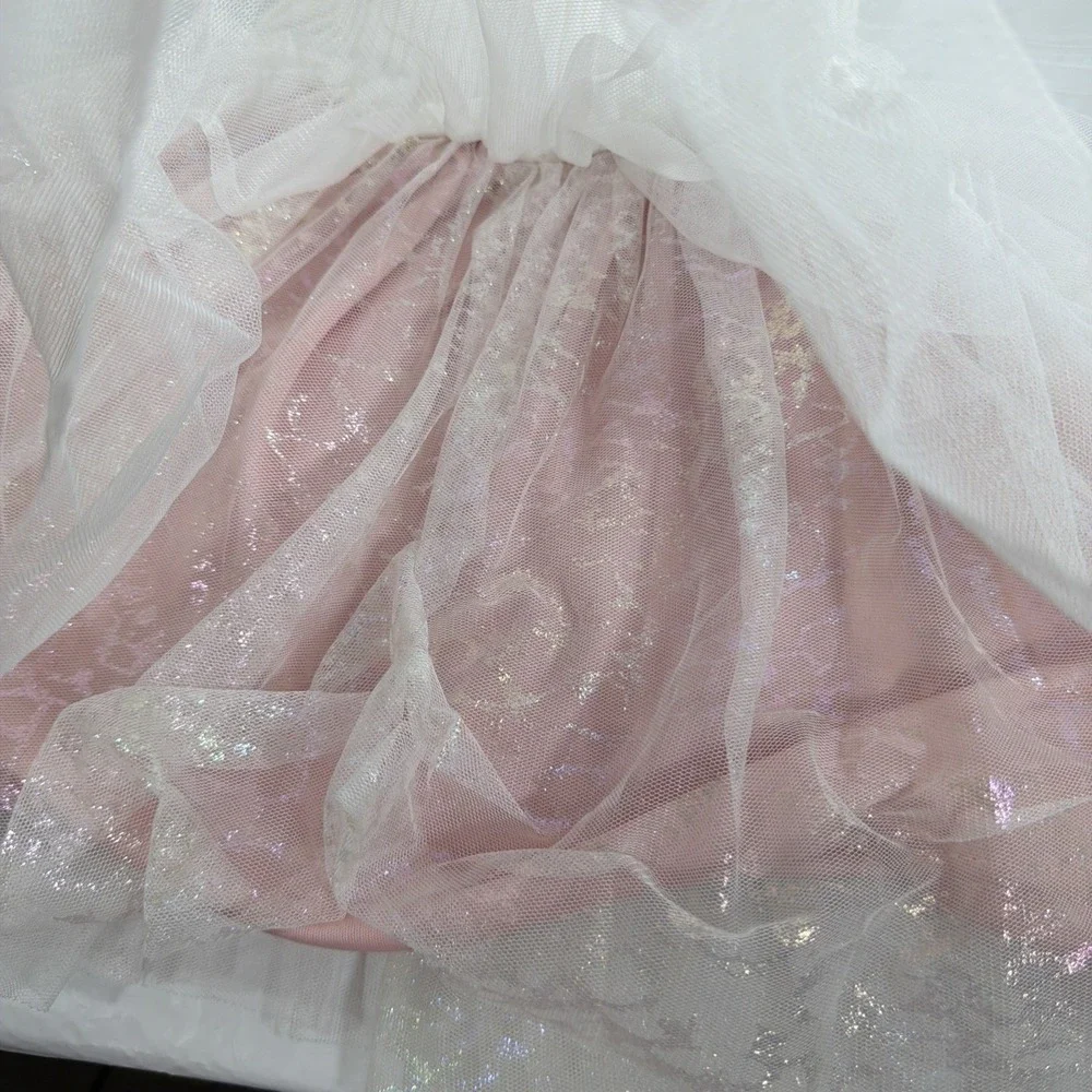Little Lass‎ Pink Frilly 2T Dress. Lace Tulle And Ruffle.